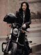2023 Spring and Autumn Yang Mi same style genuine leather sheepskin jacket short motorcycle leather jacket slim hooded jacket for women