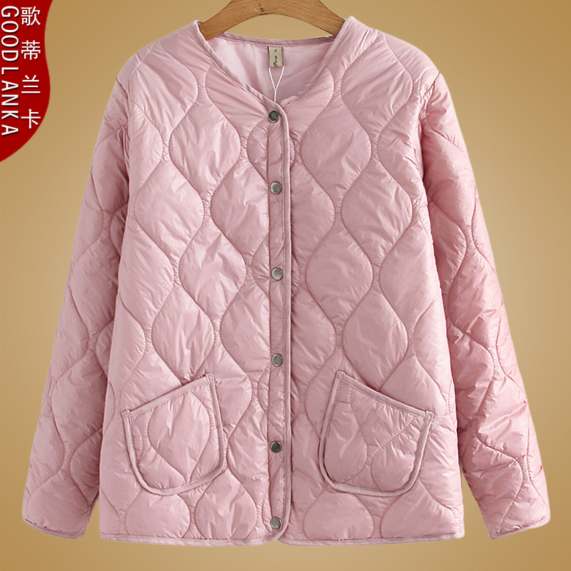 2022 new fat mm autumn winter cotton clothes large size dress with loose display slim fit and thin down cotton clothing jacket 200 catty