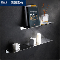 German High Instrument Washstand Free of perforated plates mirror front stainless steel shelve bathroom lined with partition shelf