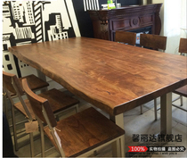 Xinlida American country TV cabinet Wrought iron old solid wood shelf Locker storage rack Side tables Side tables