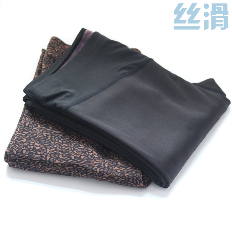 Glossy, slim, shiny, women's high waist, thin velvet leggings, large size, elastic smooth surface, loose mouth and velvet warm pants