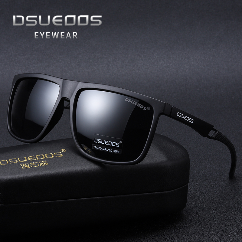 Digusen HD polarized sunglasses male driver sunglasses men and women tide retro box driving fishing glasses men
