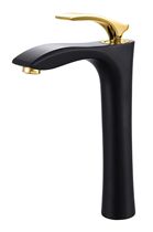 German bathroom face basin tap single-hole washbasin tap full copper black tap bench up and down basin tap