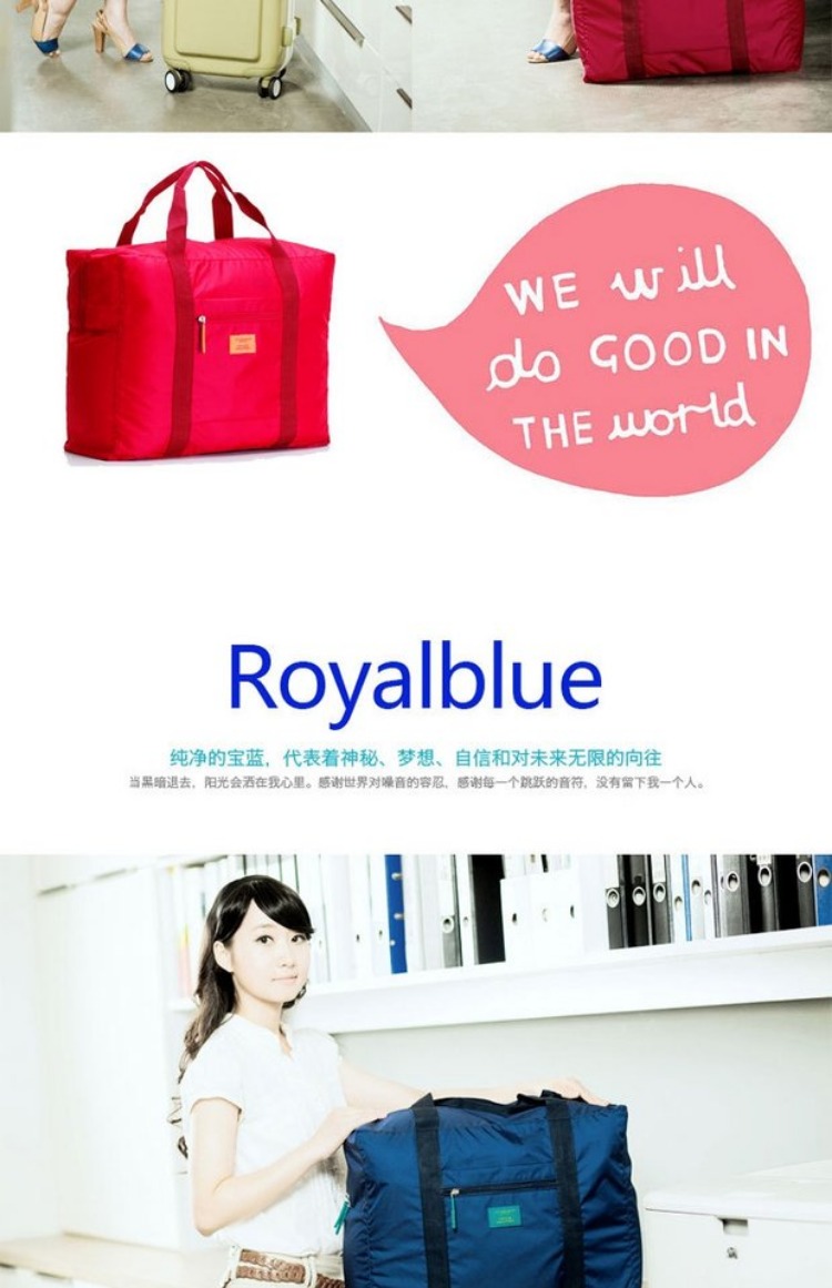 Trường hợp xe đẩy không thấm nước nylon có thể gập lại du lịch Máy bay xách tay hành lý vali vali size m