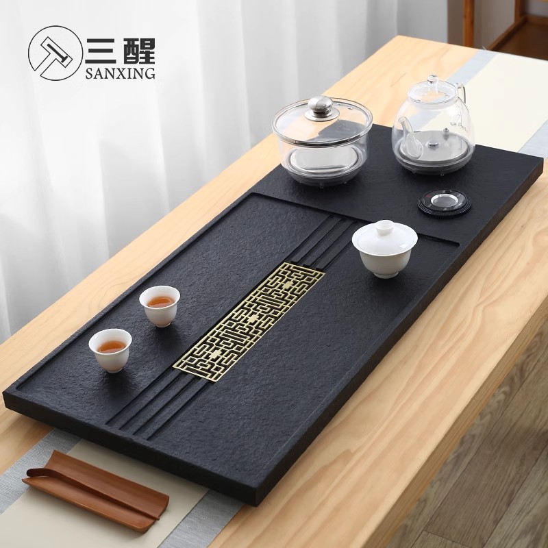 Suit Home Ukkim stone tea tray Living room Living room Induction Cooker integrated fully automatic minimalist tea Taiwan Straits Gongfu Tea tool-Taobao