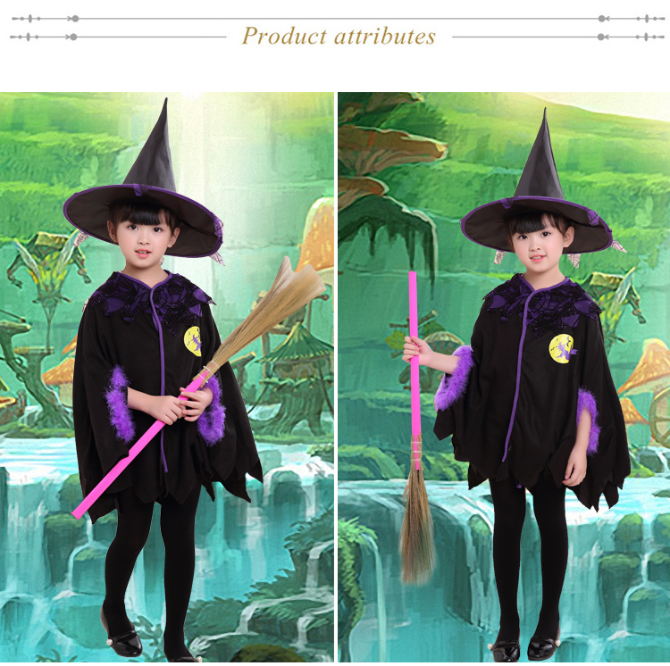 Mới Halloween Cô gái nhỏ Red Red Hood Trang phục Phù thủy Áo choàng Áo choàng ma cà rồng Trang phục ma cà rồng bộ noel cho bé