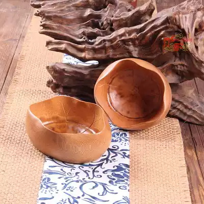 Natural bamboo carving tea dish dry fruit plate lotus bowl bamboo bowl tea ceremony zero match