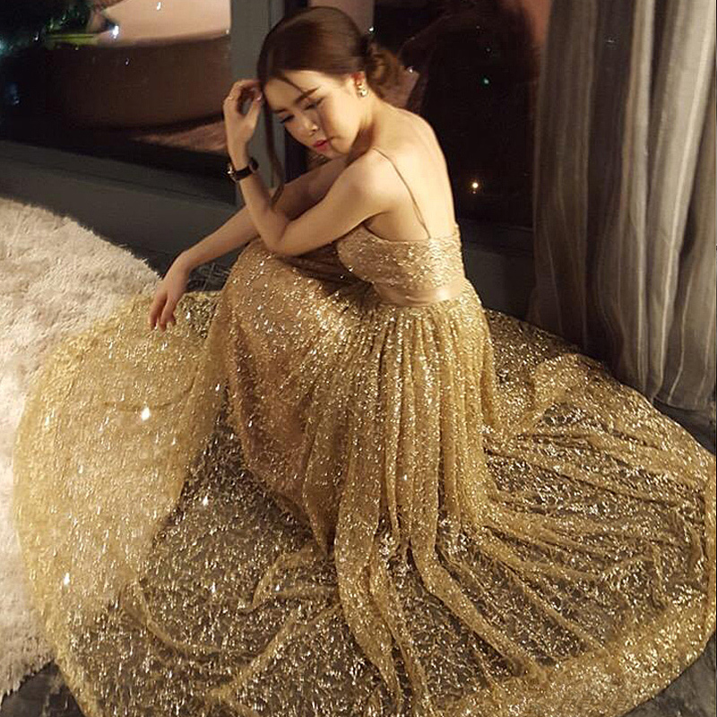 open lace back dress Life of the Party Rose Gold Sequin Dress main image 0
