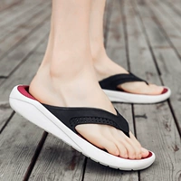 Mùa hè 2019 dép mới cho nam toe phiên bản Hàn Quốc của giày đi biển thời trang mặc ngoài trời dày nam chống trượt - Dép dép rọ nam