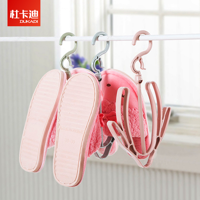 Windproof double hook balcony shoe drying rack hanging shoe hanger multifunctional shoe drying rack hook shoe drying rack