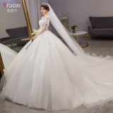 Ретро расширенное свадебное платье для невесты, открытые плечи, коллекция 2023, кружевное платье, подходит для подростков
