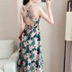 Chiffon Floral Sling Dress Women's Summer Dress 2022 New Temperament Seaside Vacation Slim Sexy Long Skirt