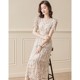 Floral chiffon dress female summer 2022 new summer long skirt temperament thin section French thin waist skirt