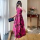 French Floral Dress Women's Summer 2023 Summer New Temperament Ladies Slim Waist High-Level Vest Skirt