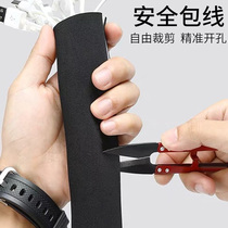 Desktop computer cable storage bundle wire device wrapped tube storage artifact cable management with anti-cat bite organizing protective cover