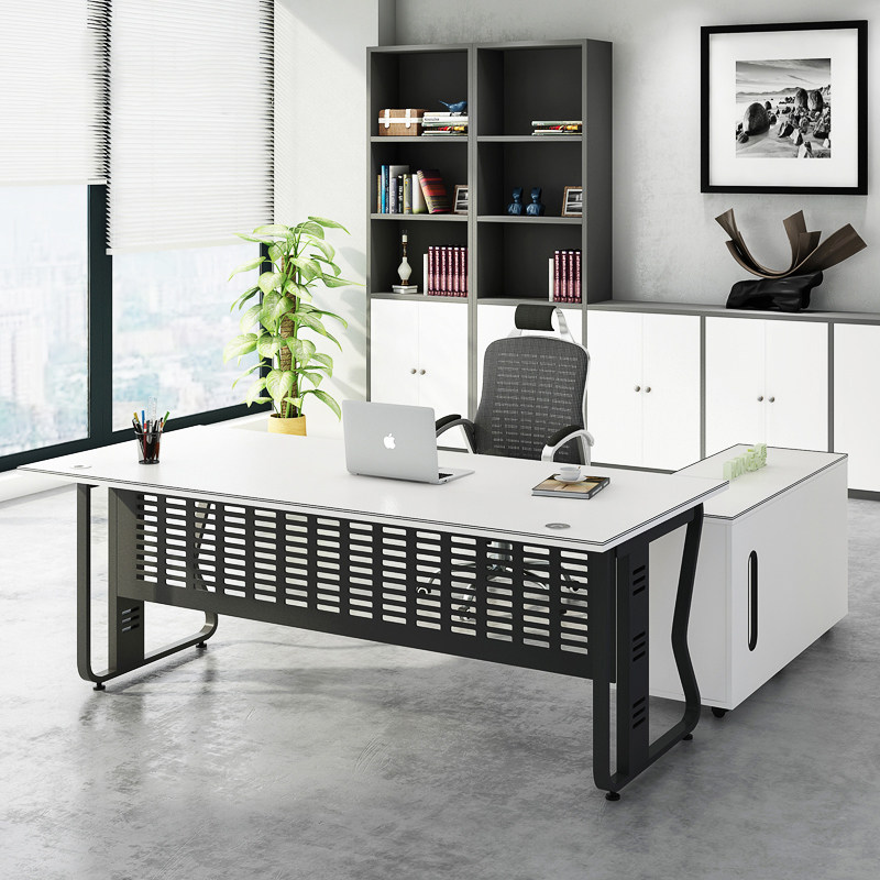 Shanghai Office Furniture Modern Minimalist President Manager Desk Fashion Desk Big Bandai Boss Table