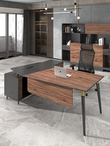 Boss office desk President desk Simple modern commercial light luxury office furniture Office table and chair combination Single person