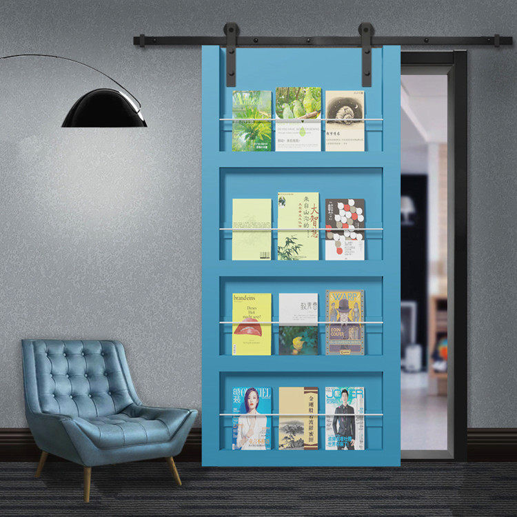 American Barn Door Toilet Solid Wood Door Kitchen Door Clothing Cap Room Pushdoor Creative Door Bookcase Door Book Room Moving Doors-Taobao