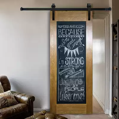 American barn door Solid wood door Graffiti door Sliding door Kitchen door Art door Magnetic blackboard door Sliding door with lock