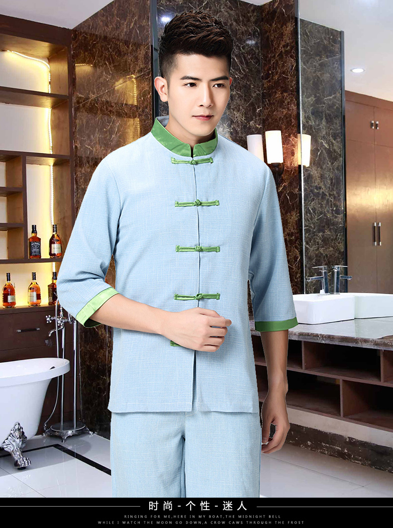 Beauty Salon Trung Quốc Câu lạc bộ sức khỏe bảo hộ lao động Thiết Cotton và Materia Medica Vật lý trị liệu Kinh tuyến Moxibustion Museum Technician Summer Day áo kiểu nữ đẹp 2021