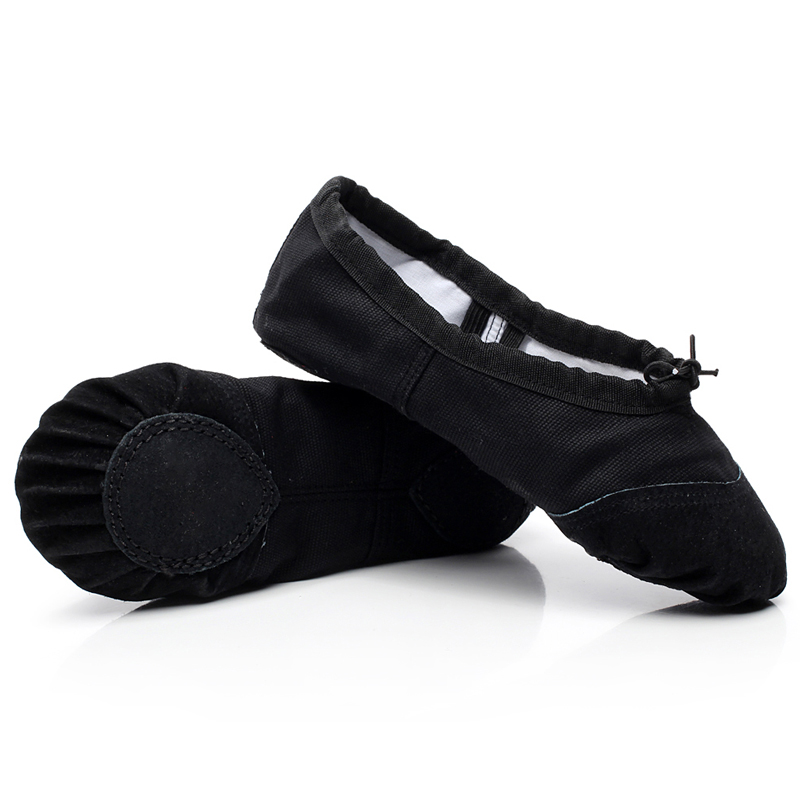 Black dance shoes women's soft-soled practice shoes Adult body dance cat claw ballet shoes Classical Chinese dance children