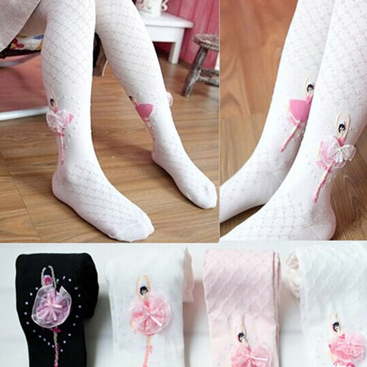 Children's dance socks White spring and Autumn girls ballet socks thickened adult practice pants long tube powder
