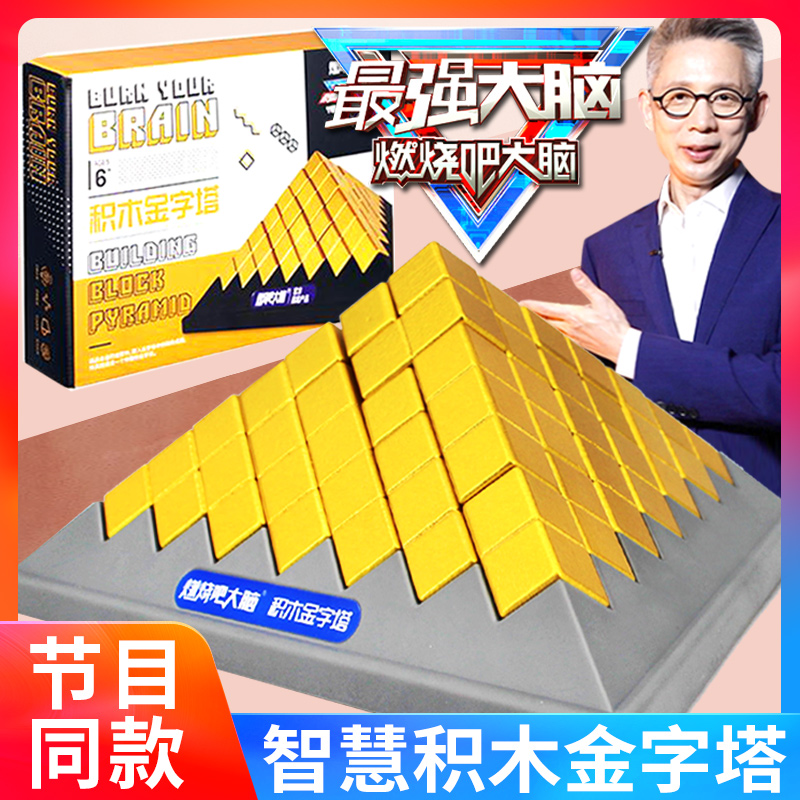 The strongest brain burns, the brain building blocks Pyramid Official Shop the same Child Puzzle Force Brain Assembly Toy