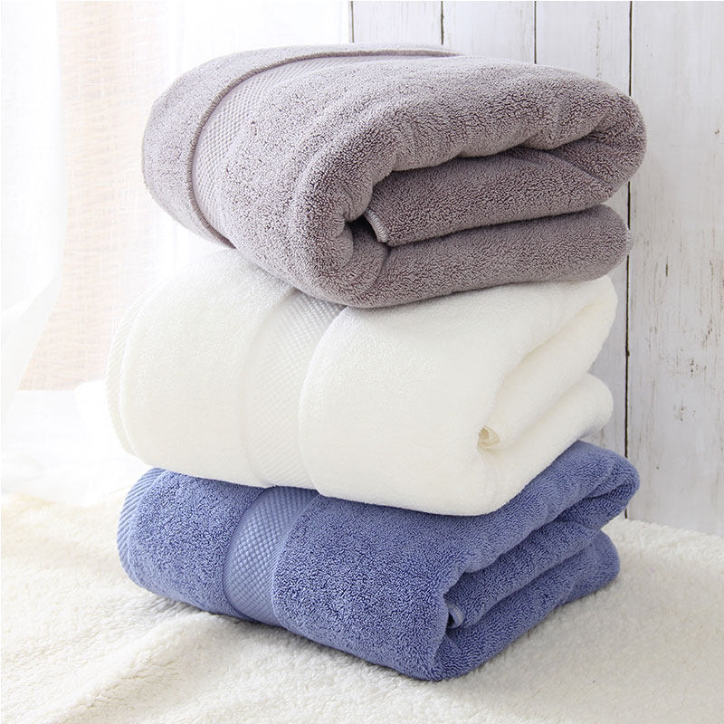 Five-star hotel with large bath towels full cotton female pure cotton male thickening increased water suction speed dry without dropping the gross supersize home