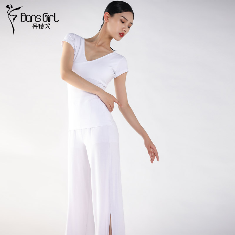 Tanpoetry Goethe new dance blouses dance suit training with training to wear casual yoga WE01103