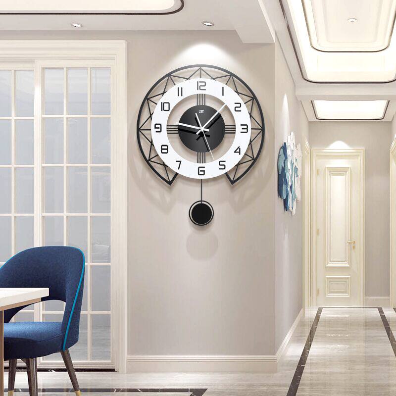 现代简约钟表挂钟客厅家用时尚个性创意时钟大气北欧静音石英钟表