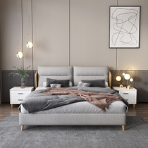Net red Nordic cloth bed new soft bag light luxury Wind 1 8 meters master bedroom home 1 5 meters modern simple double bed