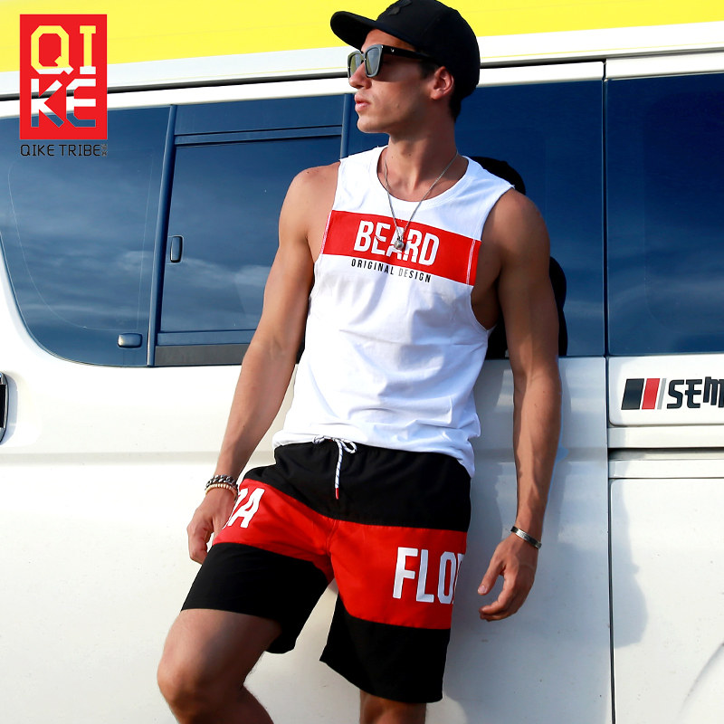 Casual shorts five - point beach pants men summer dry loose large size swim pants anti - embarrassing tide