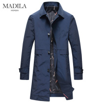 Mati la wind coat mens medium and long spring and autumn 2019 new mens youth slim lapel business casual coat tide
