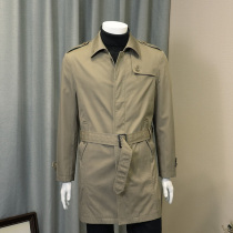 Martella 2021 spring and autumn profile trench trench coat mens medium-long loose Korean version of the trend handsome coat jacket