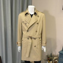 Madilla 2021 spring and autumn trench trench coat mens long loose trend handsome over the knee light business British wind jacket