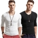 V -neck White+V -neck Black