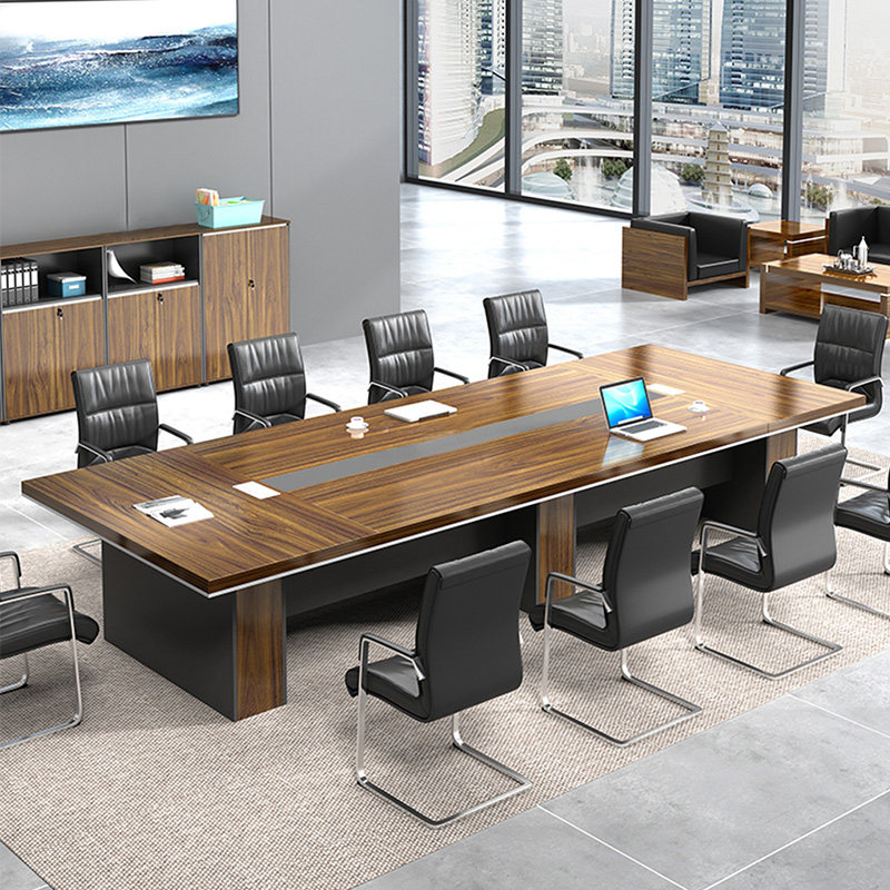 Office furniture large conference room long table to discuss tables and chairs combination of simple modern rectangular reception guest table and chair