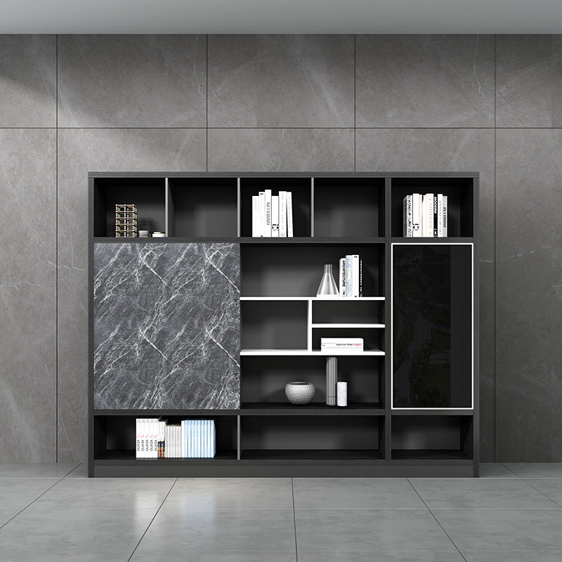 File cabinet wooden information cabinet Simple modern office furniture boss office archive locker background cabinet