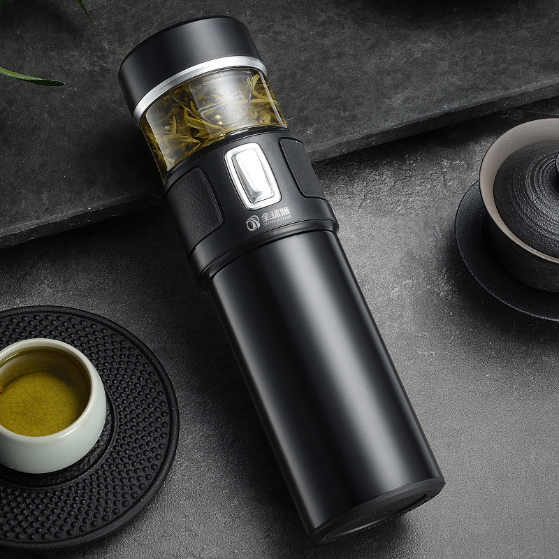 德国全球鹰茶水分离杯保温杯316不锈钢泡茶杯水杯便携男士女定制
