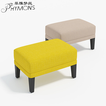 Modern minimalist home solid wood living room sofa footrest cloth fabric shoes long bench door change shoe stool