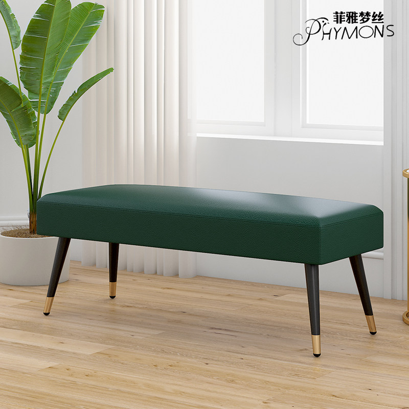 Light and luxurious home leather stool Bench Strip Benches Bedstool Rectangular Sofa Nets Red Clothing Shop Doorway Wear benches