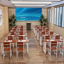 Single double training table and chair combination desk activity table school tutoring class primary and secondary school students desks and chairs Go table and chair