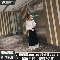 2021 New early autumn dress large size womens two-piece dress light familiar wind jumpsuit skirt fat mm early spring thin foreign gas