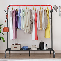 Clotheshorse Floor Bedroom Folding Indoor Simple Cloakhat Rack Balcony Hung Hanger Double Pole Style Home Clotheshorse