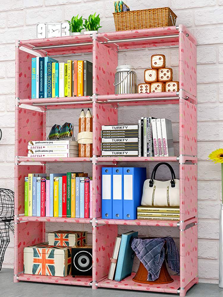 Yast simple bookshelf Floor shelf Student desk bookcase Children's small bookshelf storage shelf Simple and modern