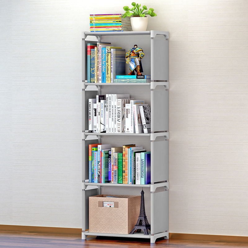 Yast simple bookshelf Desk floor shelf Student bedroom bookcase Children's combination storage cabinet Household