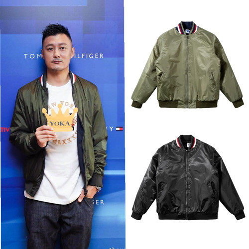 Boomer Yu Wenle the same style of autumn and winter thickened loose jacket cotton clothes male port Wind Pilot Baseball Collar Coats