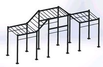 Physical training multifunction integrated frame RIG 12 posts high and low climbing with private teaching and fitness