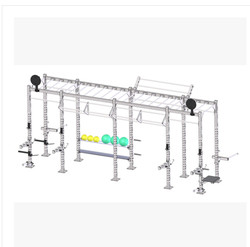 Comprehensive Fitness Training Rack Rig with 10 Columns, Dumbbell Rack, Squat Rack, Climbing Rack