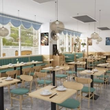 Коммерческое кафе молочное чайное магазин карты сиденья диван диван ресторан ресторанные столы и стулья Комбинированные десертные столы и стулья